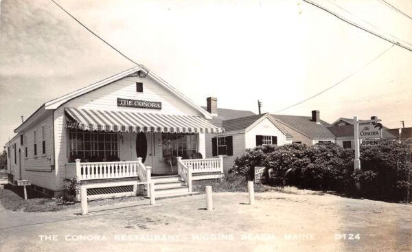 Higgins Beach Maine The Conora Restaurant Real Photo Vintage Postcard AA65831