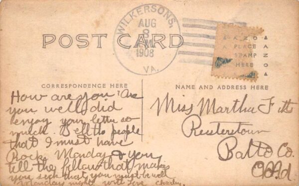 Wilkersons Virginia Shellfield Farm Real Photo Vintage Postcard AA65849 - Image 2