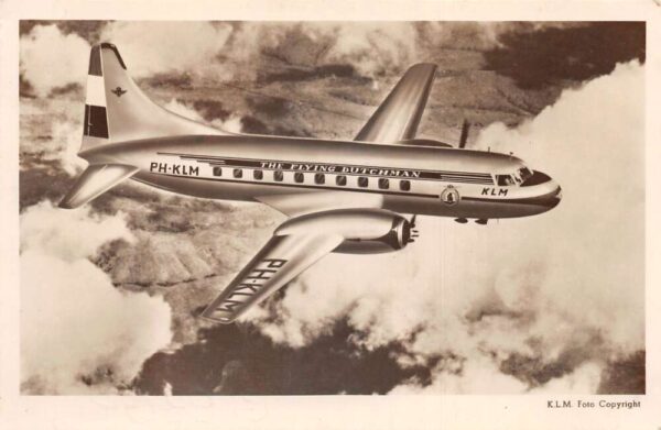 KLM Royal Dutch Airline Flying Dutchman Convair Airplane Real Photo PC AA65872