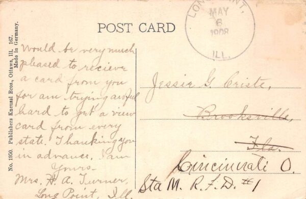Starved Rock Illinois Lola Steamer Paddle Boat Vintage Postcard AA65874 - Image 2