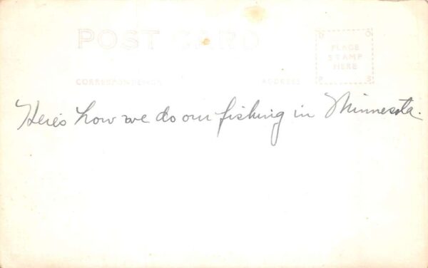 Long Lake Minnesota Ak-Sar-Ben Lodge Pet Bass Fish Real Photo Postcard AA65883 - Image 2