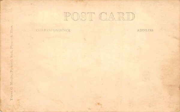 Plymouth Rock Massachusetts Couple with Dog Real Photo Vintage Postcard AA65903 - Image 2