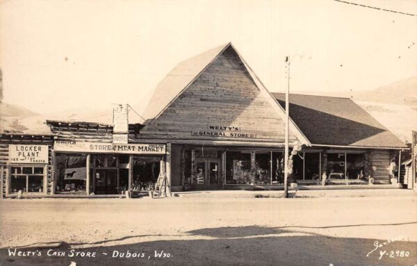 Dubois Wisconsin Welty's Cash Store Meat Market Real Photo Postcard AA66003