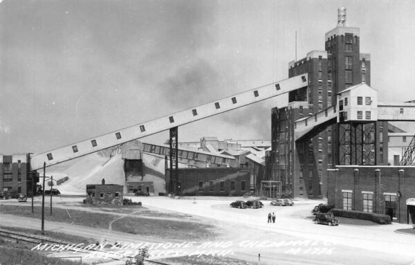 Rogers City Michigan Limestone and Chemical Co Mining Real Photo PC AA66016