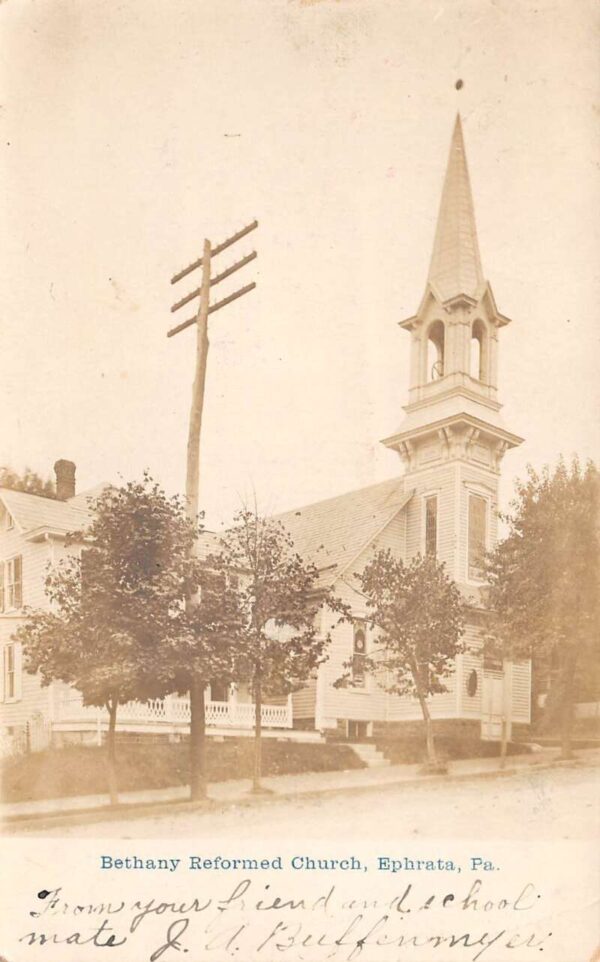 Ephrata Pennsylvania Bethany Reformed Church Real Photo Vintage Postcard AA66017