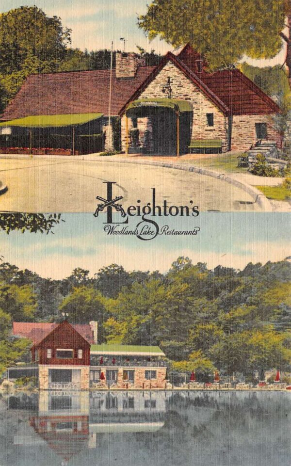 Ardaley New York Leighton's Woodlands Lake Restaurant Vintage Postcard AA66026