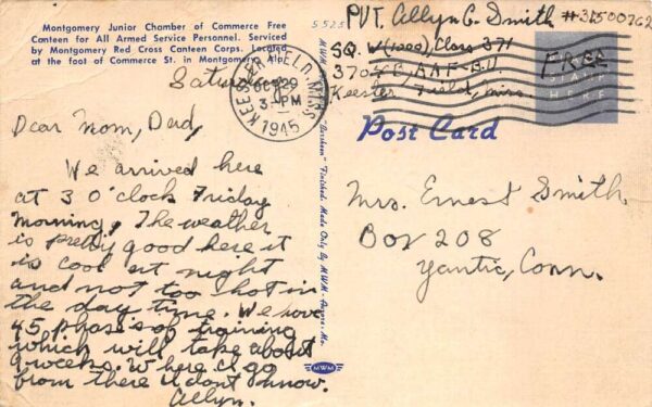 Montgomery Alabama Jr Chamber of Congress Red Cross Canteen Postcard AA66082 - Image 2