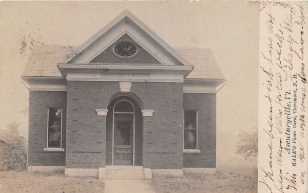 Ascutneyville Vermont Proctor Library Real Photo Vintage Postcard AA66102