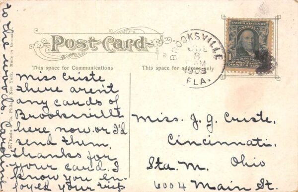 Tampa Florida Spanish Sanitorium on the Blvd Vintage Postcard AA66132 - Image 2