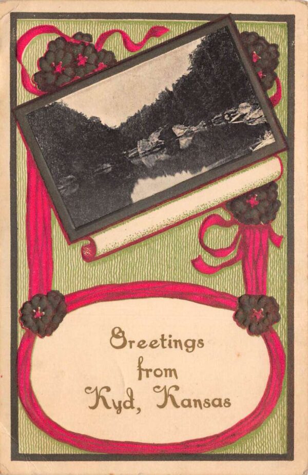 Kyd Kansas Greetings Scenic View Vintage Postcard AA66135