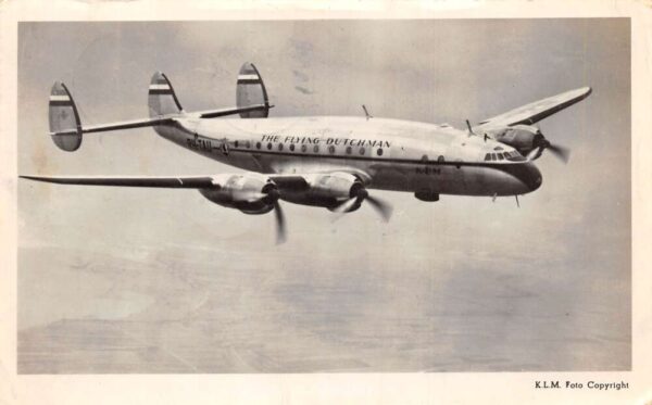 KLM Royal Dutch Airlines Flying Dutchman Airplane Real Photo Postcard AA66212