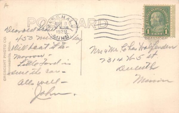 Marshall Minnesota Catholic Church Real Photo Vintage Postcard AA66243 - Image 2
