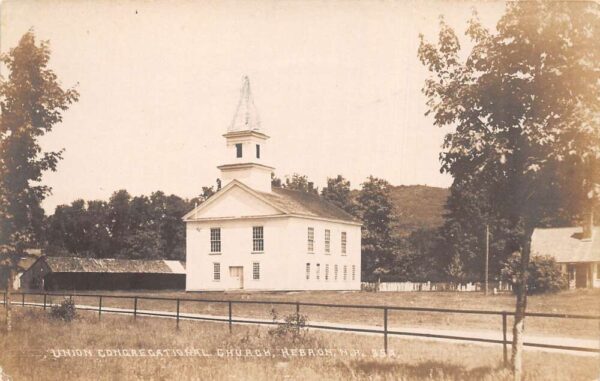 Hebron New Hampshire Union Congregational Church Real Photo Postcard AA66245