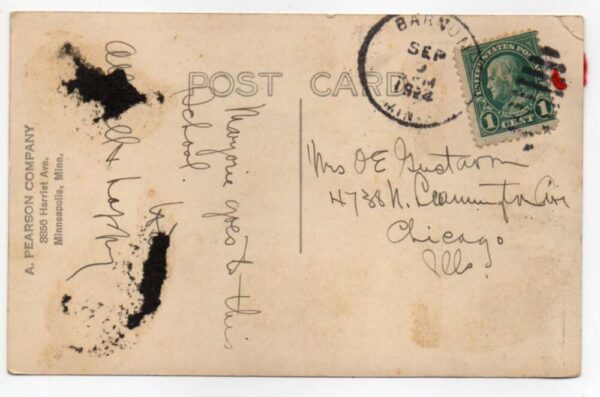 Barnum Minnesota Barnum High School Real Photo Vintage Postcard AA66250 - Image 2