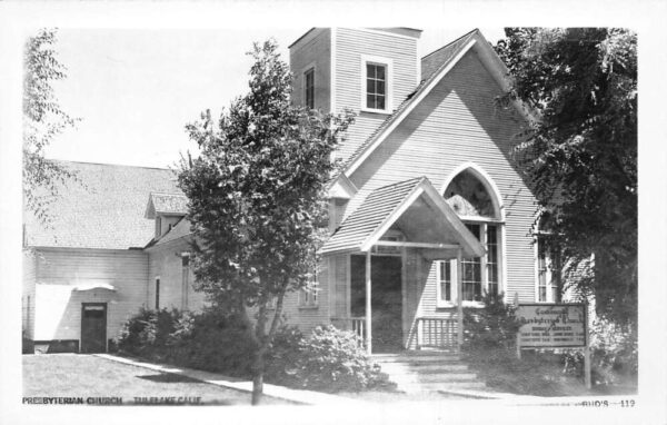 Tulelake California Presbyterian Church Real Photo Vintage Postcard AA66264