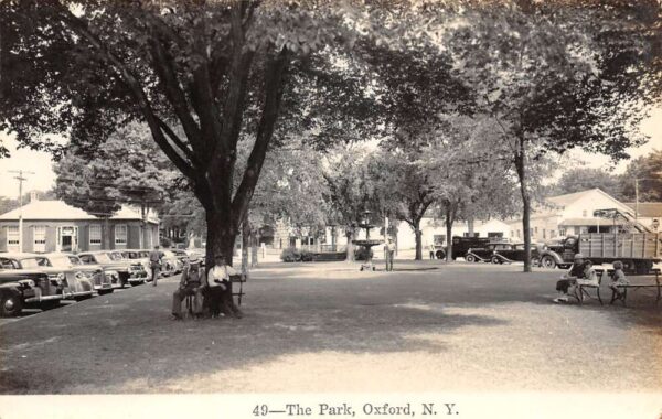 Oxford New York The Park Scenic View Real Photo Postcard AA66481