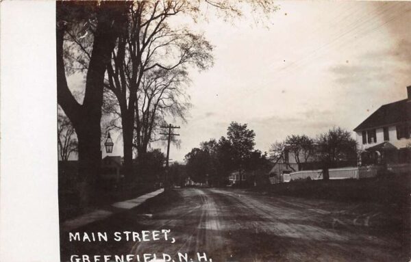 Greenfield New Hampshire Main Street Real Photo Vintage Postcard U4125
