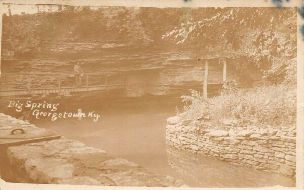 Georgetown Kentucky Big Spring In Royal Spring Park Sepia Tone Photo PC U4137
