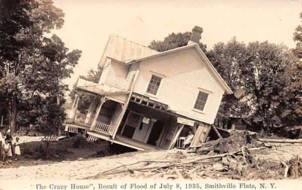 Smithville Flats New York The Crazy House, Result Of Flood Photo PC U4138