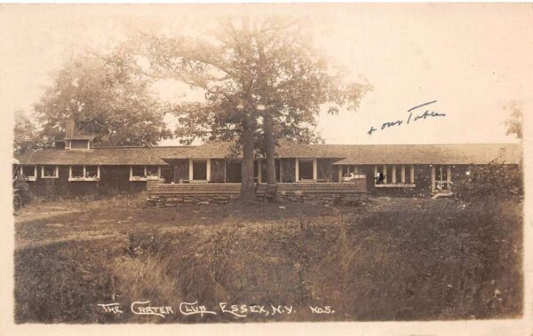 Essex New York The Crater Club Real Photo Vintage Postcard AA66718