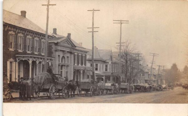Ephrata Pennsylvania Street Scene Horse Carriages Real Photo Postcard AA66719