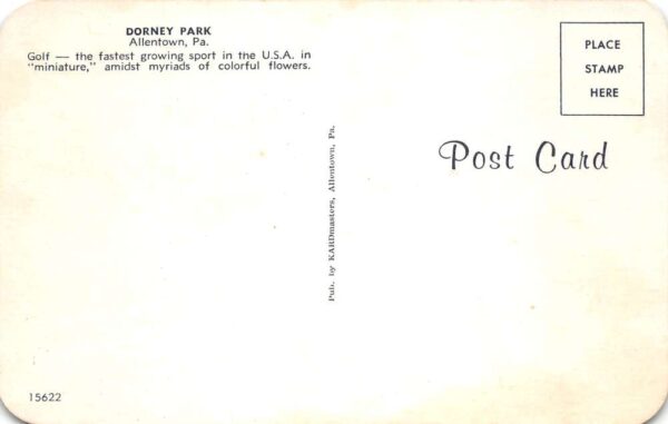 Allentown Pennsylvania Dorney Park Mini Golf Vintage Postcard AA66723 - Image 2