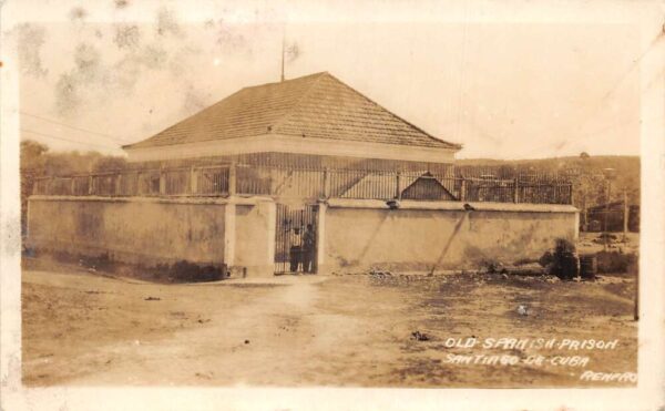 Santiago de Cuba Cuba Old Spanish Prison Real Photo Vintage Postcard AA66727