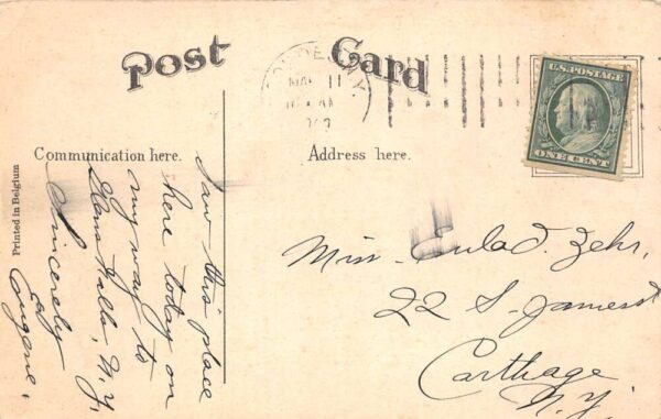 Cohoes New York First Presbyterian Church Vintage Postcard AA66733 - Image 2