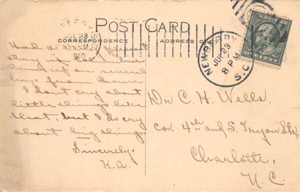 Newberry South Carolina Court House Vintage Postcard AA66769 - Image 2