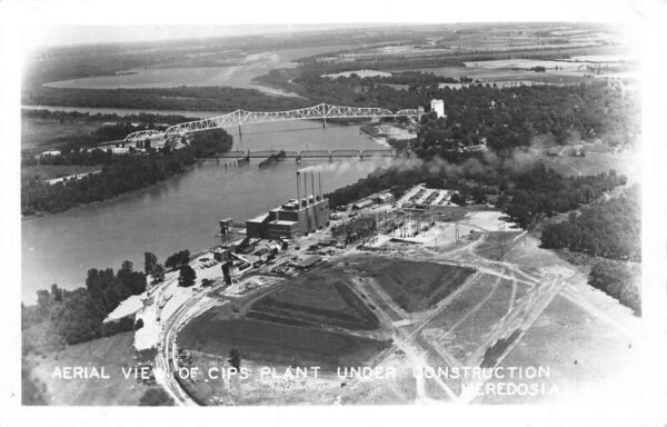 Meredosia Illinois CIPS Plant Aerial View Real Photo Postcard AA66807