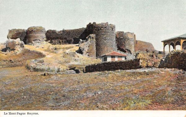 Symrne Symra Greece Turkey Le Mont Pagus Scenic View Vintage Postcard AA66814