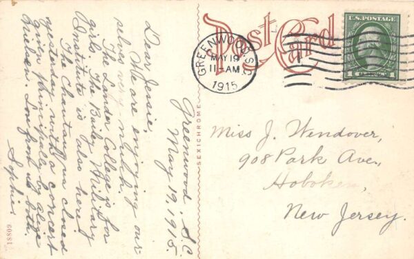 Greenwood South Carolina Lander University Wilson Hall Vintage Postcard AA66825 - Image 2