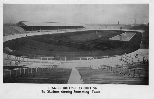 London England Franco British Expo Stadium Tinted Real Photo Postcard AA66848