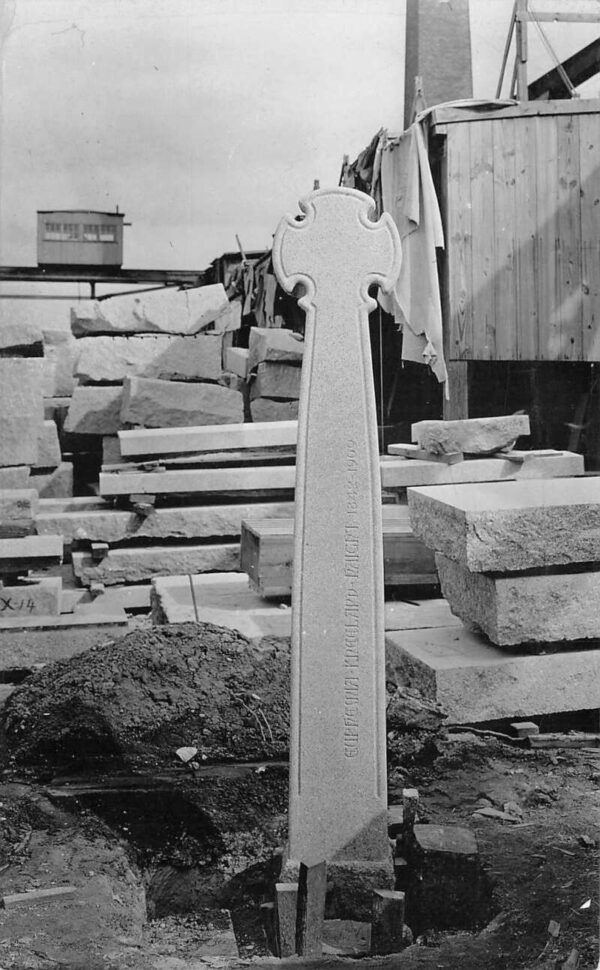 Marble Quarry Stone Works Grave Cemetery Headstone Real Photo Postcard AA67025