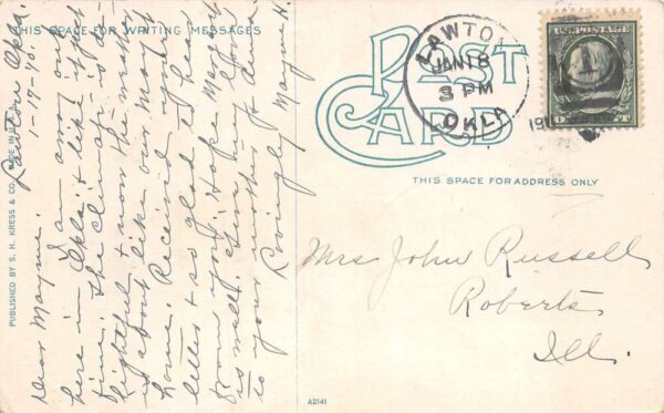 Lawton Oklahoma Fort Sill Campus Birds Eye View Vintage Postcard AA67056 - Image 2