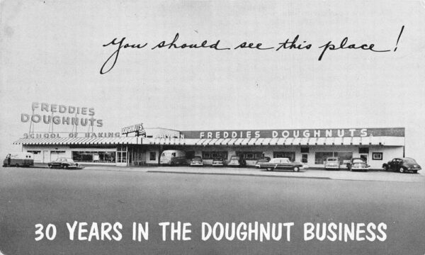 Buffalo New York Freddie's Doughnuts Vintage Postcard AA67057