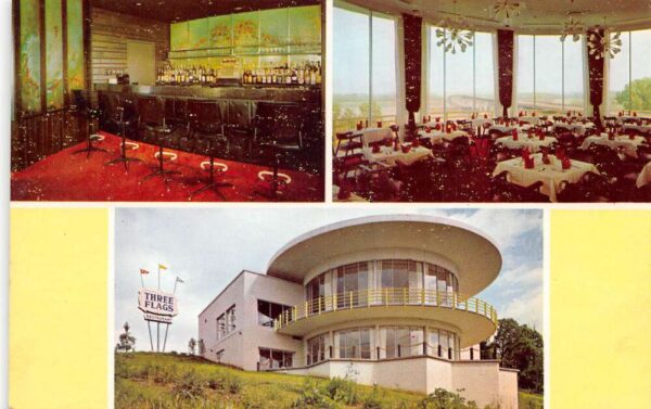St Charles Missouri Three Flags Restaurant Multview Vintage Postcard AA67059