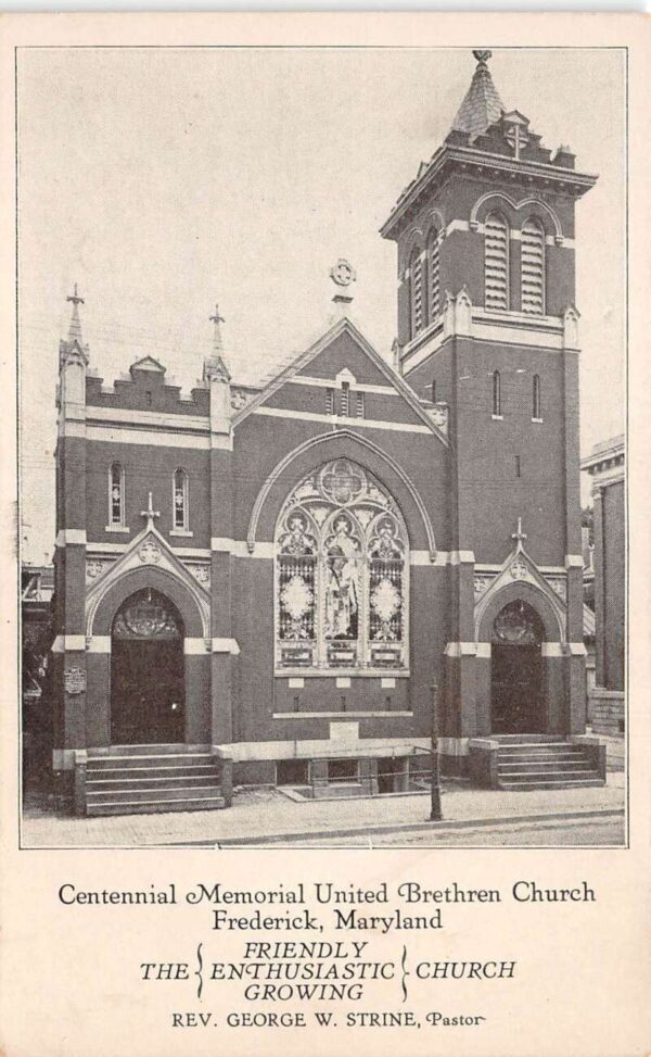 Frederick Maryland United Brethren Church Vintage Postcard AA67062