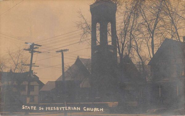 Schenectady New York Presbyterian Church Real Photo Vintage Postcard AA67081