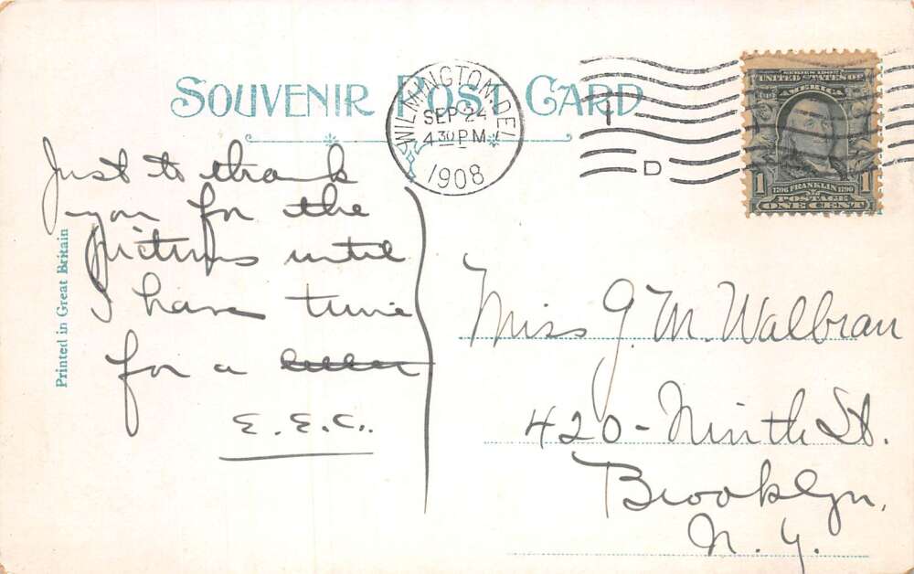 Wilmington Delware King Street Market Street Scene Vintage Postcard AA67188 - Image 2