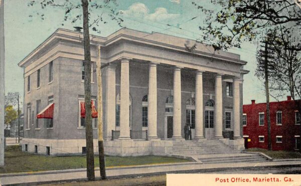 Marietta Georgia Post Office Vintage Postcard AA67266