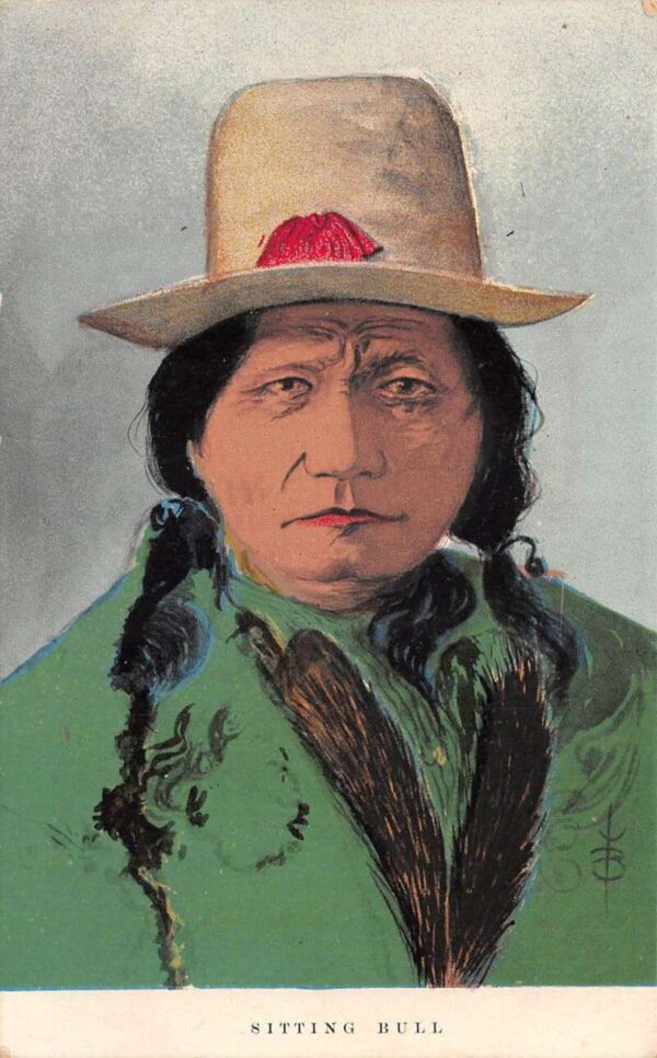 Sitting Bull Lakota Native American Indian Vintage Postcard AA67274