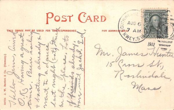 North Weymouth Massachusetts Fort Point Birds Eye View Vintage Postcard AA67303 - Image 2