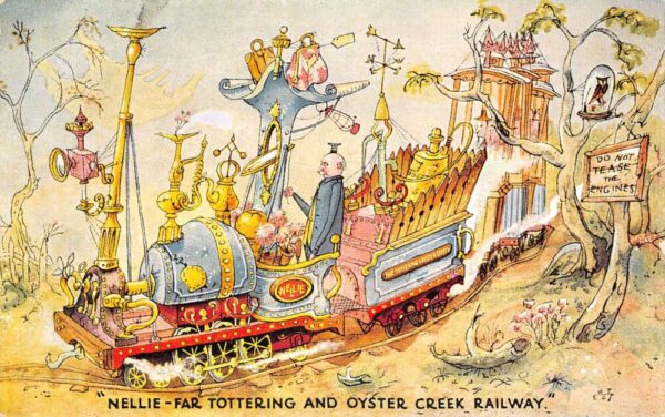 Battersea Park England Oyster Creek Railway Train Engine Nellie Postcard AA67317
