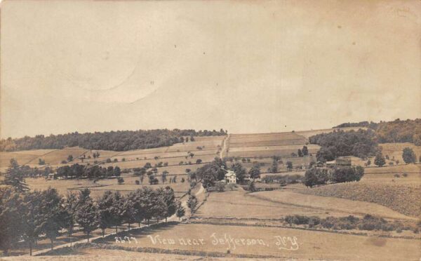 Jefferson New York Birds Eye View Real Photo Vintage Postcard AA67347