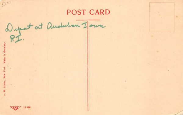 Aubudon Iowa Train Station Vintage Postcard AA67512 - Image 2