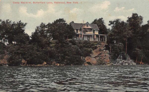 Redwood New York Camp Wai-ki-ki Butterfield Lake Vintage Postcard U4542