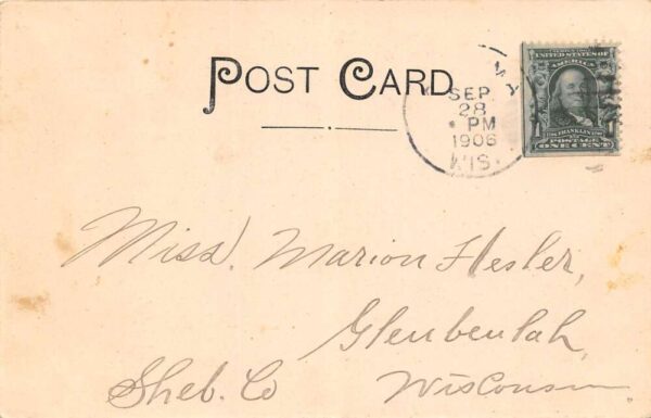 Algoma Wisconsin Steele Street Undivided Back Vintage Postcard U4678 - Image 2