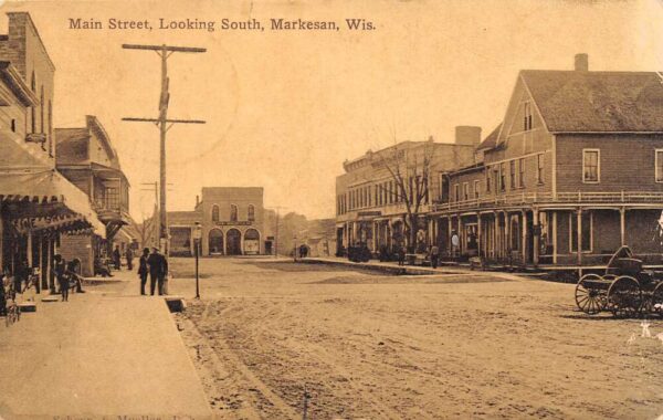 Markesan Wisconsin Main St., Looking South Sepia Tone Photo Print PC U4685