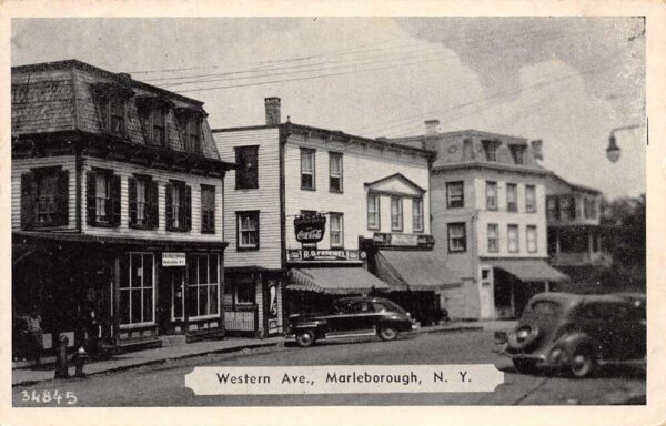 Marleborough New York Western Ave., Coca Cola Sign Vintage Postcard U4694